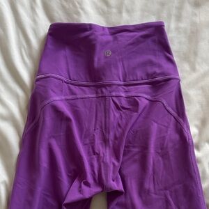 Lululemon High-Waist Purple Flare Leggings Size 0